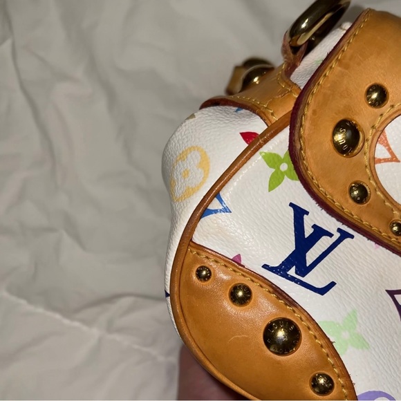 DEADSTOCK Louis Vuitton Marilyn White Multi Color Handbag Takashi Murakami - Picture 12 of 16